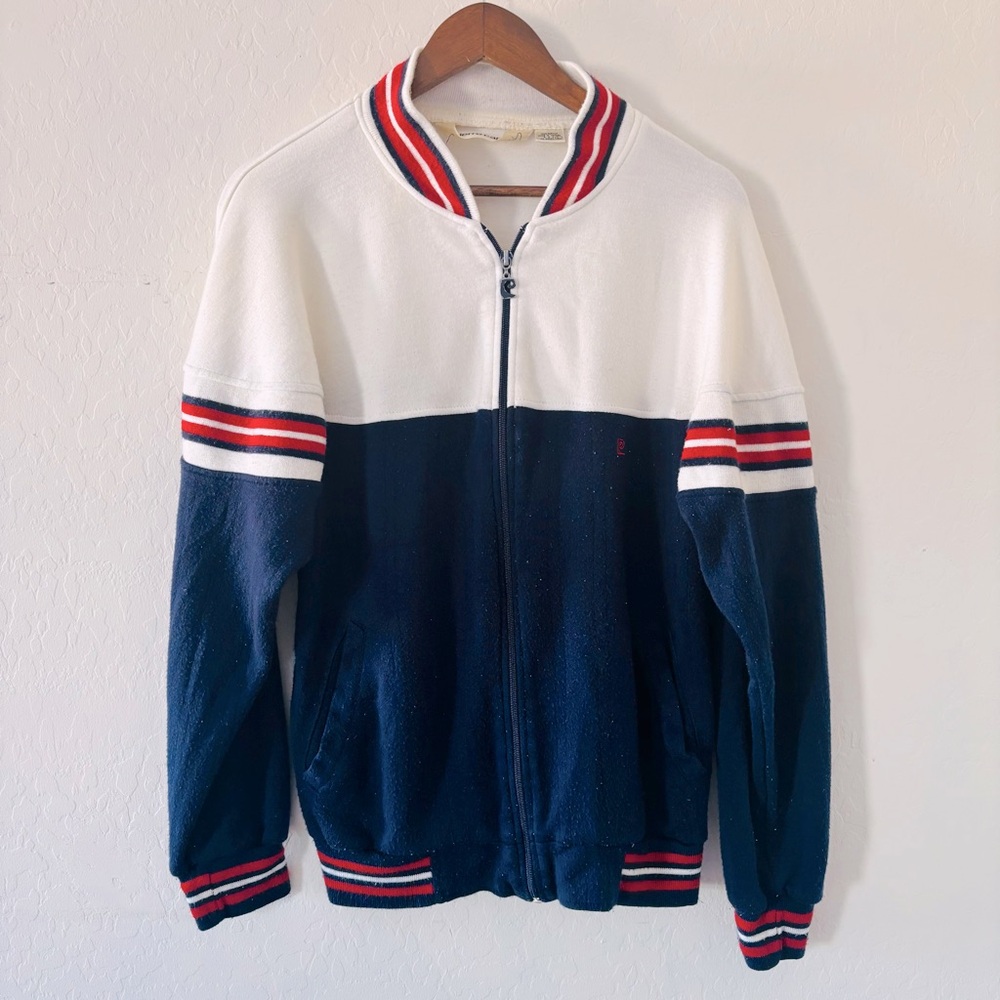 1980's Pierre Cardin Designer Mens Totally 80s Designer Track Jacket Large 09001